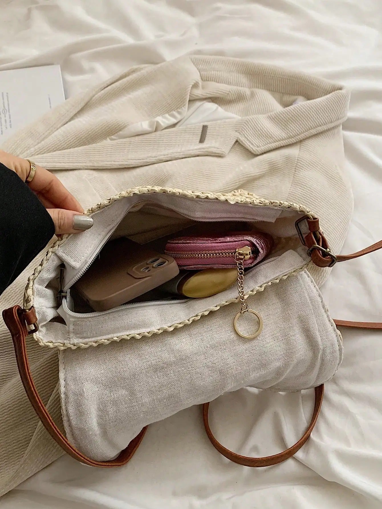 Evelien™ - Sac Bandoulière en Paille Naturelle – L’Accessoire Estival Incontournable