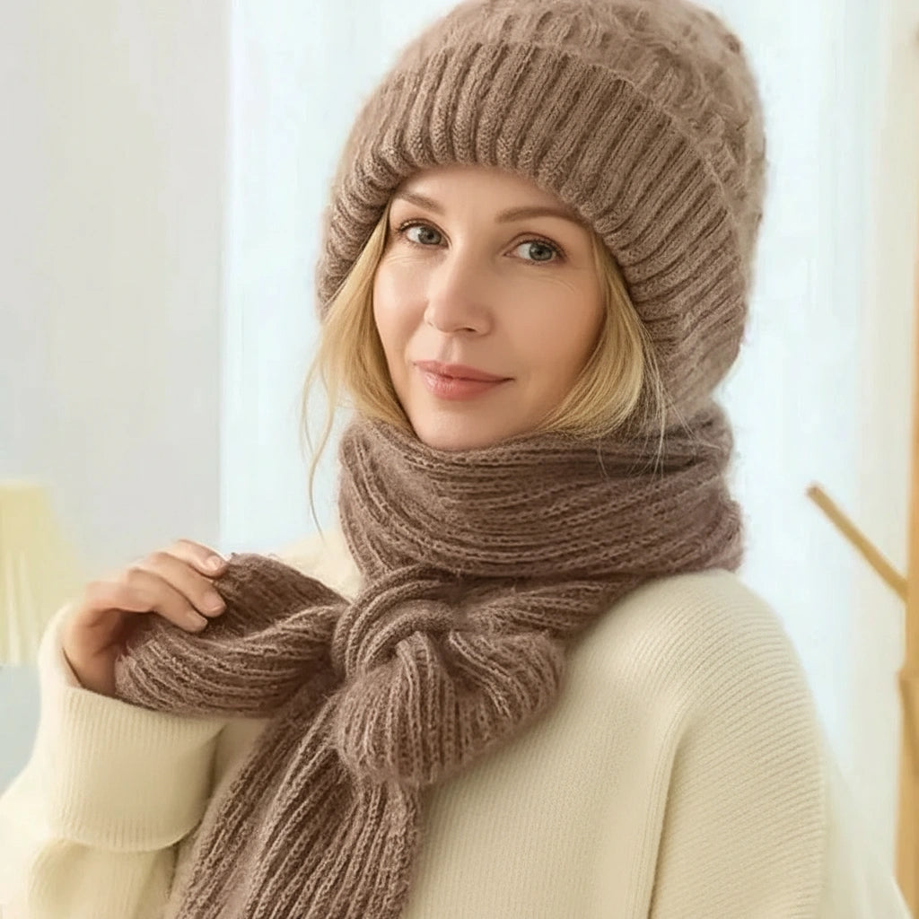 Amarielle - Ensemble Hiver Polaire Anti-Froid avec Protection Auditive