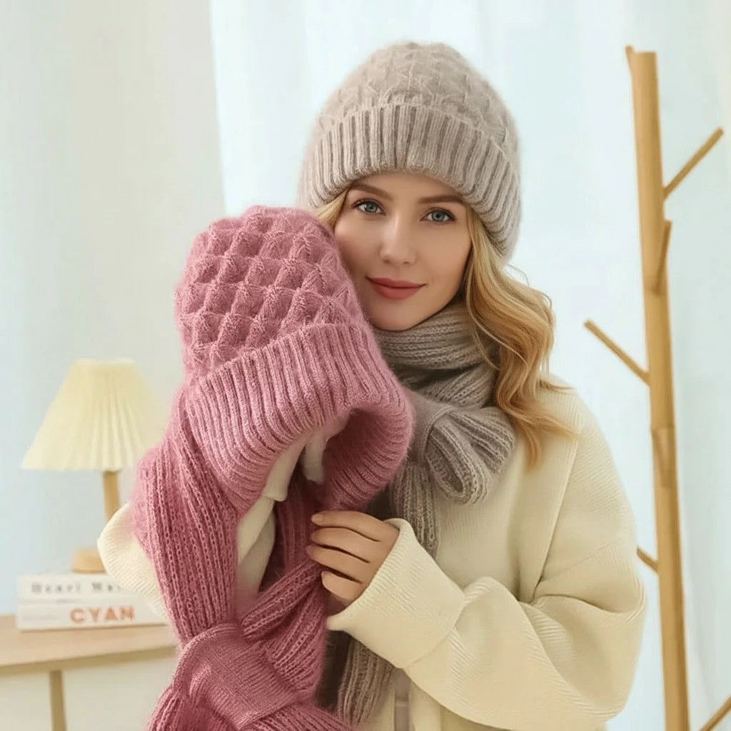 Amarielle - Ensemble Hiver Polaire Anti-Froid avec Protection Auditive
