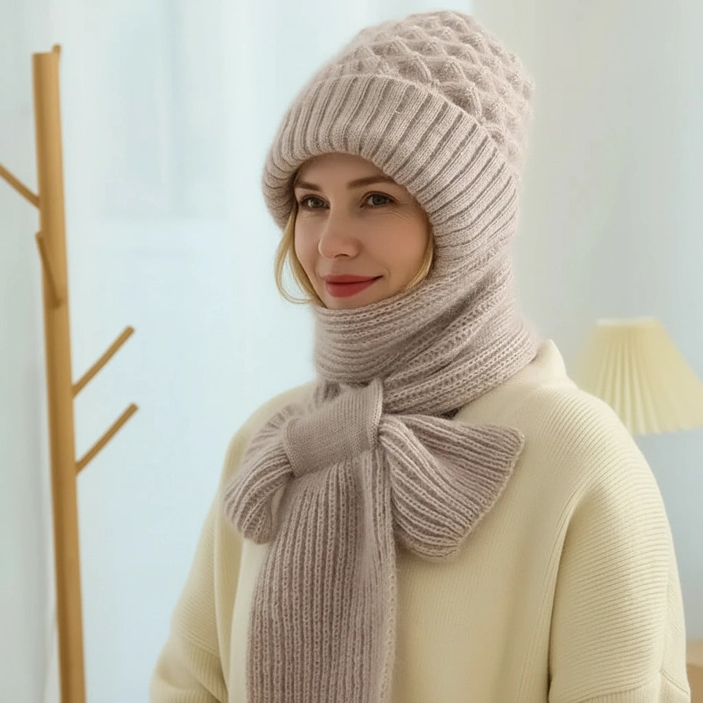 Amarielle - Ensemble Hiver Polaire Anti-Froid avec Protection Auditive