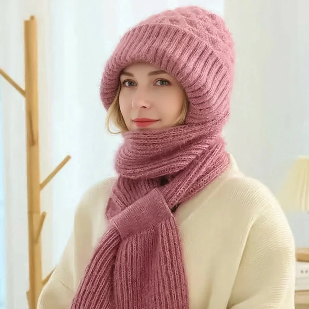 Amarielle - Ensemble Hiver Polaire Anti-Froid avec Protection Auditive