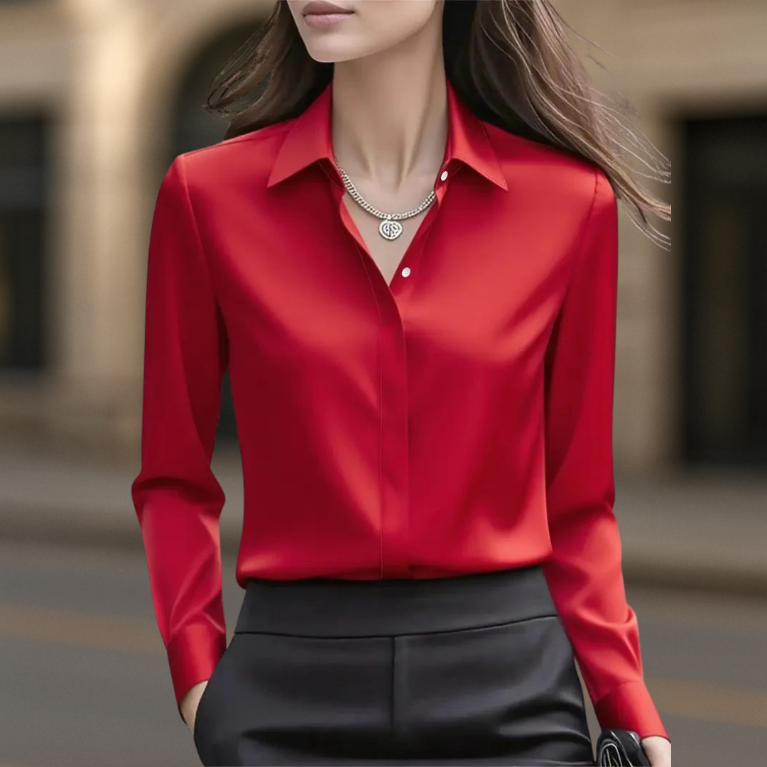 Amelisse - Blouse Boutonnée Chic et Intemporelle pour Femme