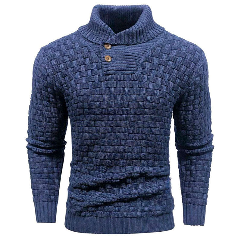 Mirko - Men's Textured High Neck Sweater 
