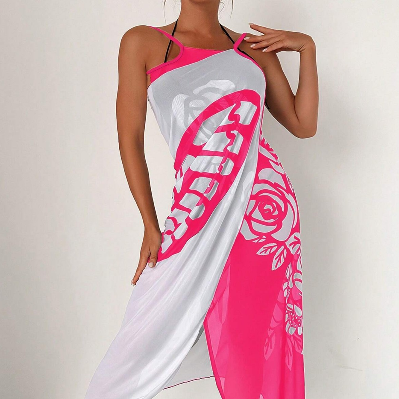 Kassara Women's Butterfly Print Swimsuit Cover Up