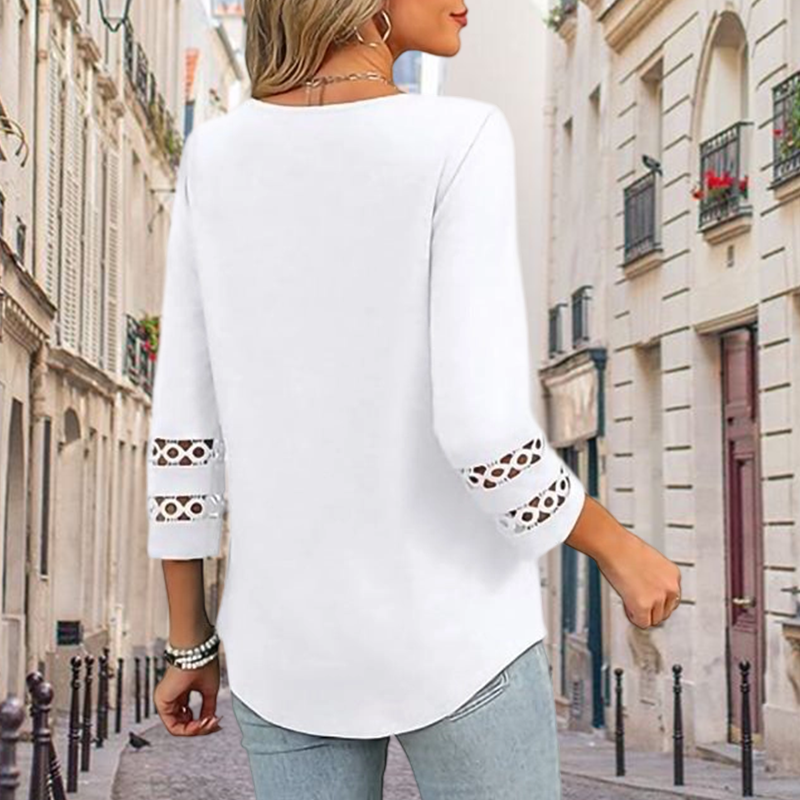 Heliona™ - Women's 3/4 Sleeve V-Neck Top 