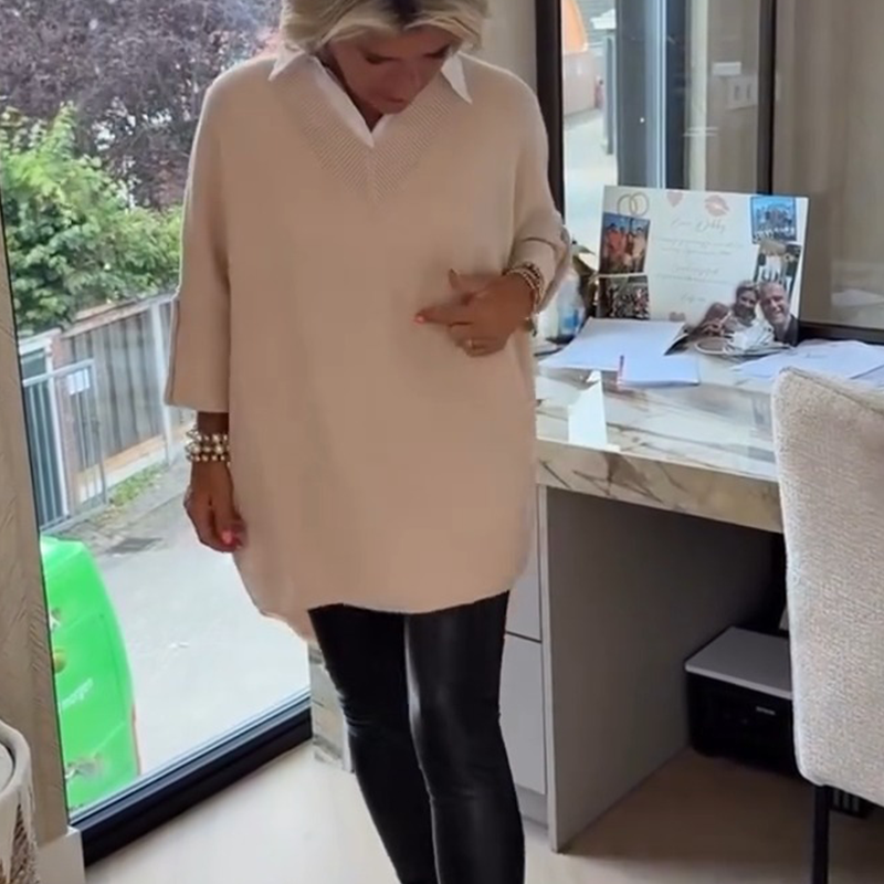 Rosavianne - Blouse Femme Chic à Col Chemise