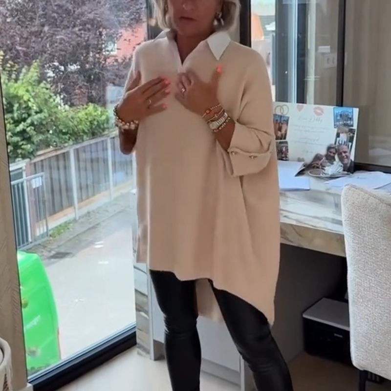 Rosavianne - Blouse Femme Chic à Col Chemise