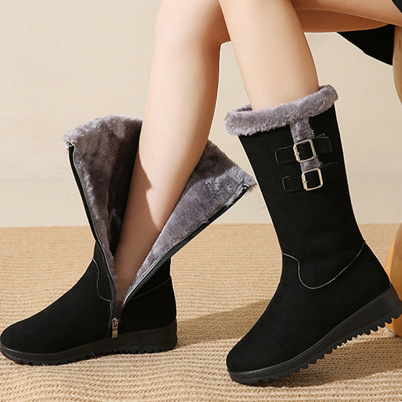 Marilysse - Women's Mid-Calf Snow Boots: Warmth &amp; Elegance