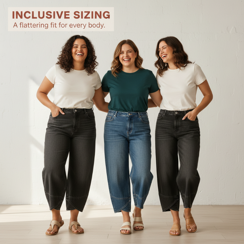 Havina - Women's Modern Wide-Leg Crossover Jeans 