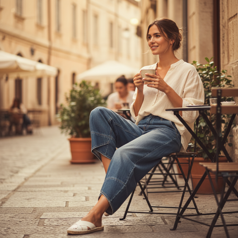 Havina - Women's Modern Wide-Leg Crossover Jeans 